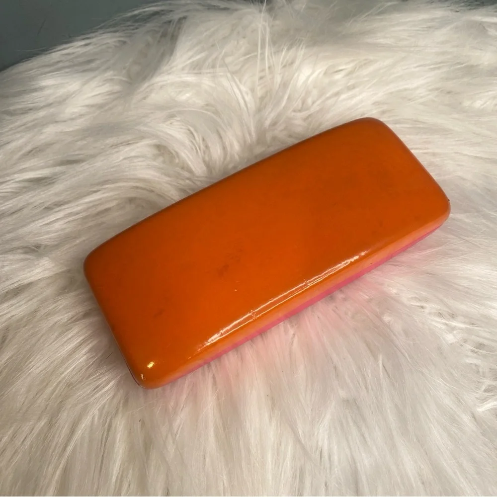 Kate Spade New York Pink & Orange Eyeglasses Sunglasses Hard Case